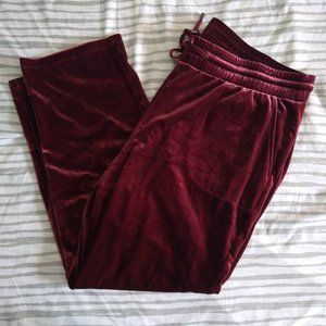 Wine colored tapered pull on pants
